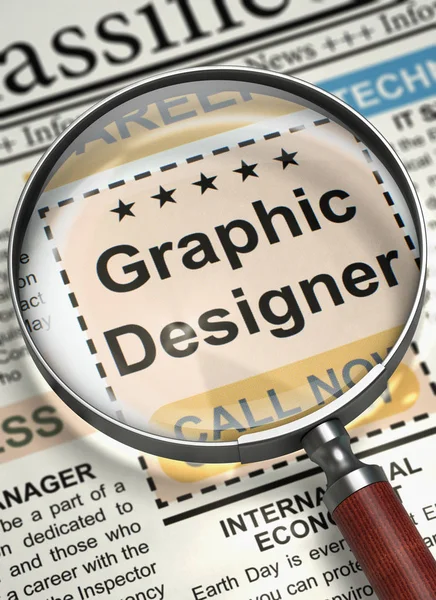Graphic Designer Unisciti al nostro team. 3D . — Foto Stock