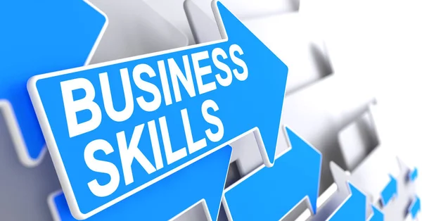 Business Skills - Inscription on Blue Arrow. 3D. — Stock Photo, Image