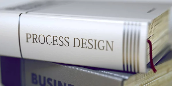 Design de processo - Título do livro de negócios. 3d . — Fotografia de Stock