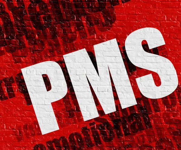 Medicine concept: Pms on the Red Brick Wall . — Stock Photo, Image