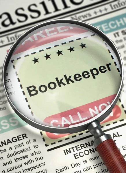 Bookkeeper Wanted. 3D.