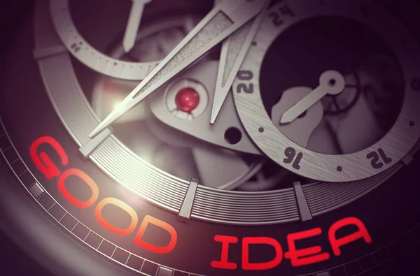 Buona idea sul meccanismo elegante orologio da polso. 3D . — Foto Stock