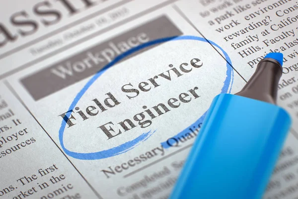 Field Service Engineer sökes. 3D. — Stockfoto
