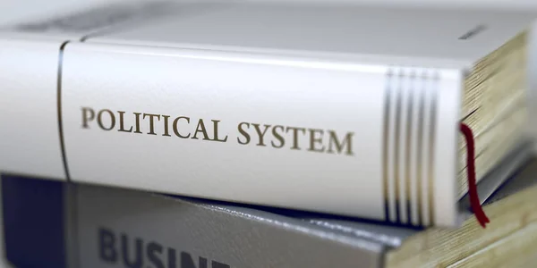 Obchod - titul knihy. Politický systém. 3D. — Stock fotografie