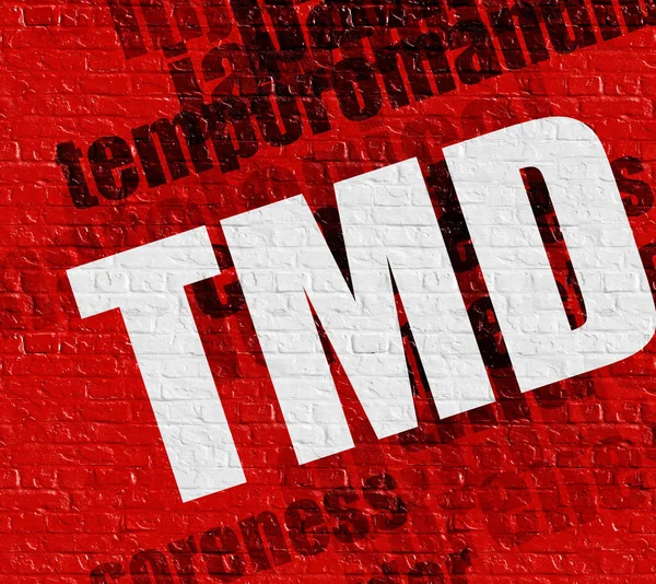 Medicine concept: TMD on Red Brick Wall . — Stock Photo, Image