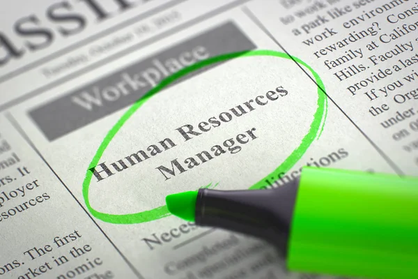 Nu huren Human Resources Manager. 3D. — Stockfoto