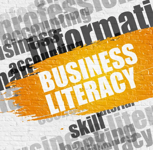 Business Literacy on Brickwall. — Stock Photo, Image