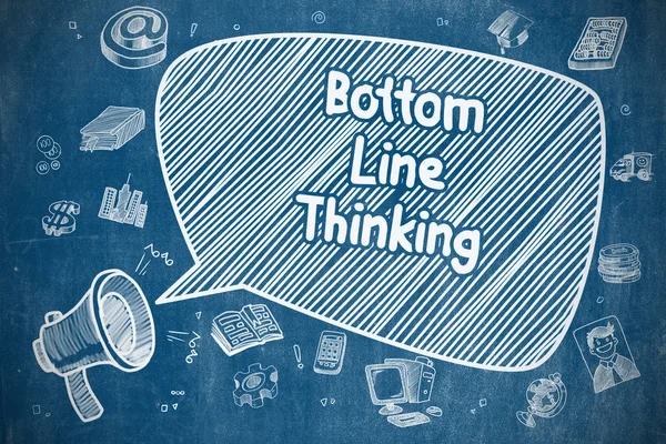 Bottom Line Thinking - Business Concept.