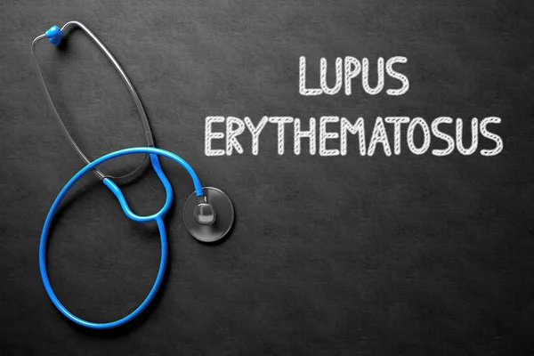 Lupus Erythematosus em Chalkboard. Ilustração 3D . — Fotografia de Stock