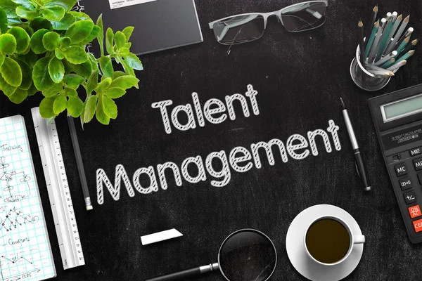 Lavagna nera con Talent Management. Rendering 3D . — Foto Stock