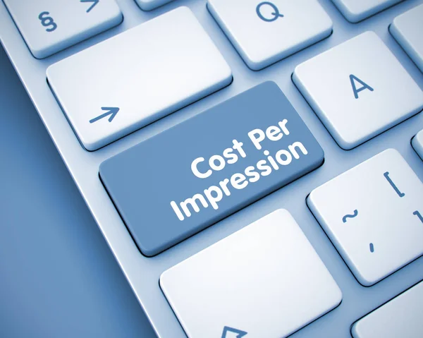 Costo Per Impressione - Iscrizione su Tastiera. 3D . — Foto Stock