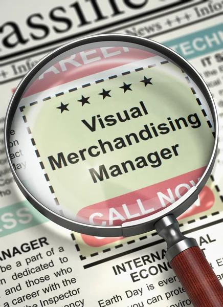 Job Opening Visual Merchandising Manager. 3D. — Stockfoto