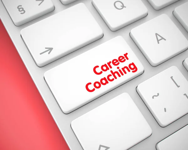 Career Coaching - Message on the White Keyboard Button. 3D.