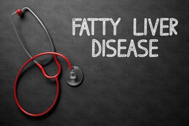 Fatty Liver Disease - Text on Chalkboard. 3D Illustration. clipart