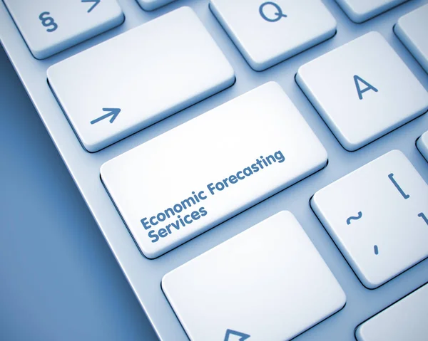 Economic Forecasting Services - Message on  Keyboard Keypad. 3D. — Stock Photo, Image