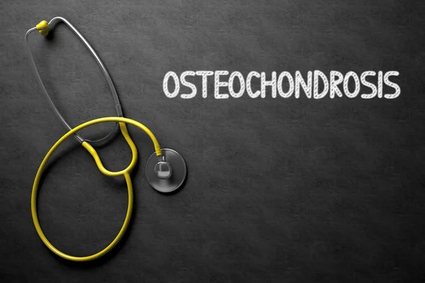 Concepto de osteocondrosis en pizarra. Ilustración 3D . — Foto de Stock