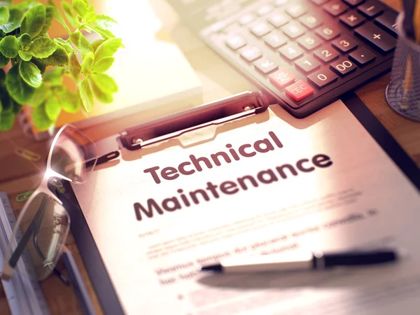 Technical Maintenance Concept on Clipboard. 3D. — Stock Photo, Image
