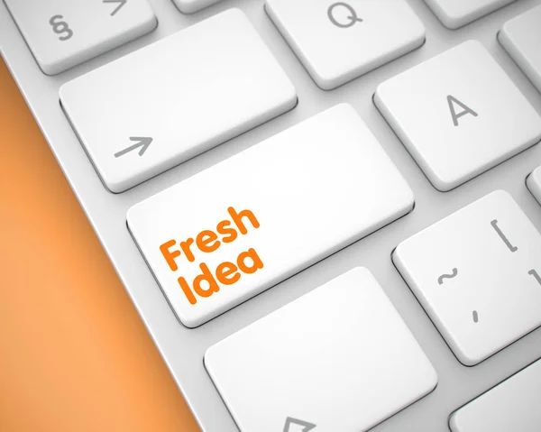 Fresh Idea - Message on the White Keyboard Key. 3D. — Stock Photo, Image