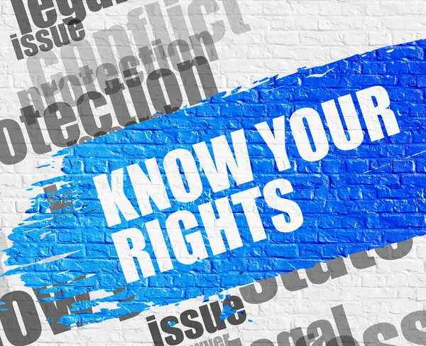 Know Your Rights on Brick Wall. — Stock Photo, Image