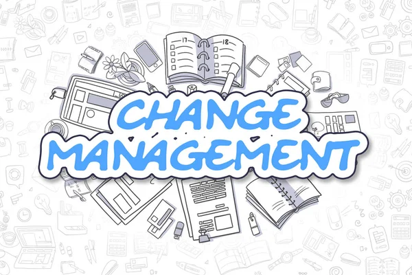 Change Management - Cartoon Blue Text. Concetto aziendale . — Foto Stock