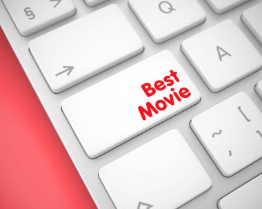 En iyi film - mesaj beyaz klavye düğmesini. 3D.