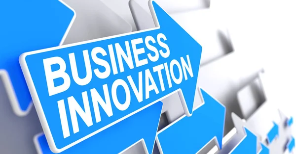 Innovación empresarial - Inscripción en el puntero azul. 3D . —  Fotos de Stock