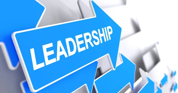 Leadership - Label on the Blue Cursor. 3D. — Stock Photo, Image