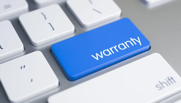 Warranty - Text on the Blue Keyboard Button. 3D. — Stock Photo, Image