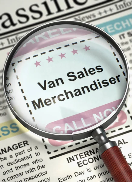 Job Opening Van Sales Merchandiser. 3D. — Stockfoto