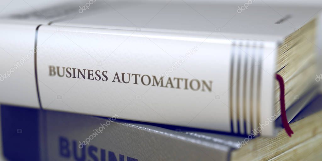 Business - Book Title. Business Automation. 3D.