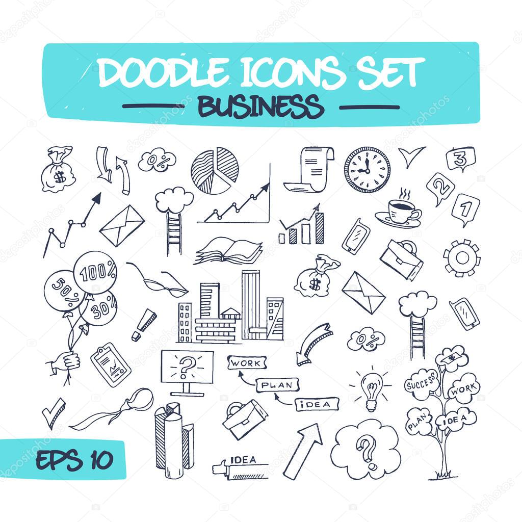 Doodle Icons Set - Business.