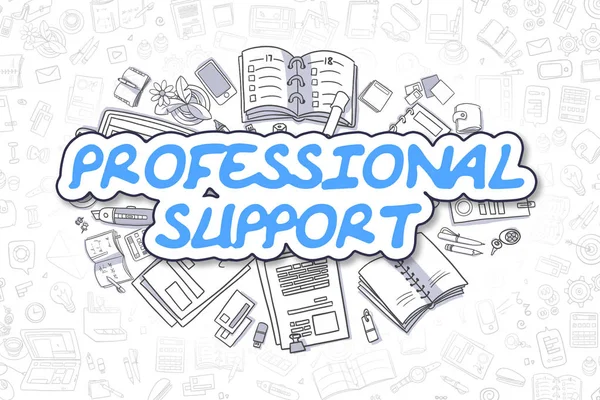 Professional Support - Doodle Blue Word. Business Concept. — Stock Photo, Image