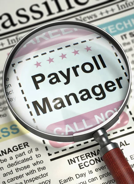 Vi är anställa Payroll Manager. 3D. — Stockfoto