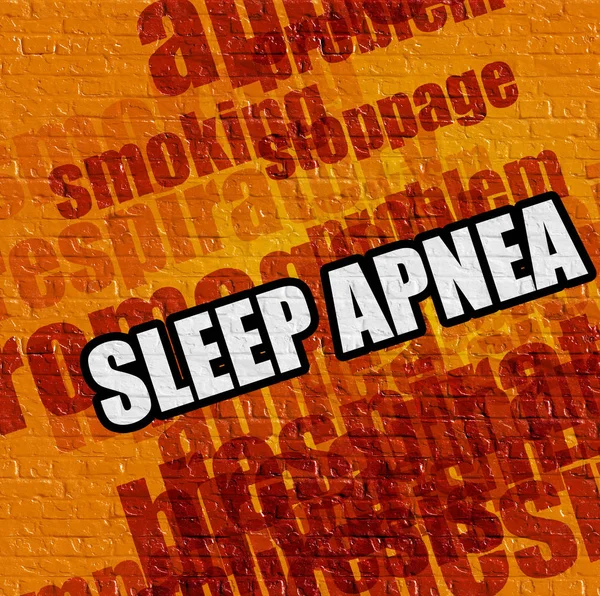 Health concept: Sleep Apnea on Yellow Brickwall . — Stock Photo, Image