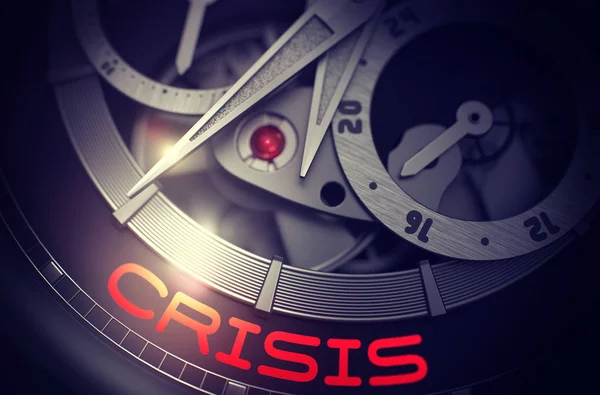 Crisis on Automatic Men Wrist Watch Mechanism (dalam bahasa Inggris). 3D . — Stok Foto