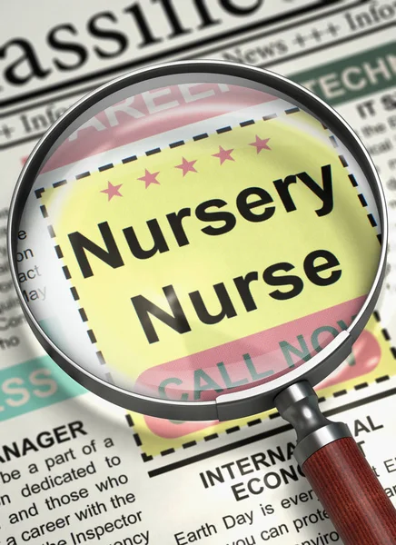 Nursery Nurse Job Vacancy. 3D.