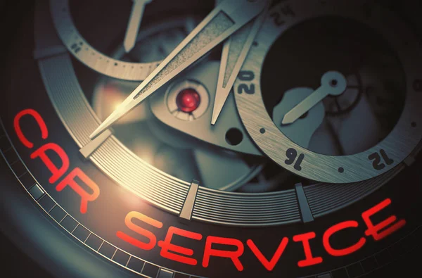 Car Service on Automatic Watch Mechanism. 3D. — Stock Photo, Image