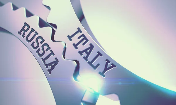 Italie - Russie. Roues métalliques. 3D . — Photo