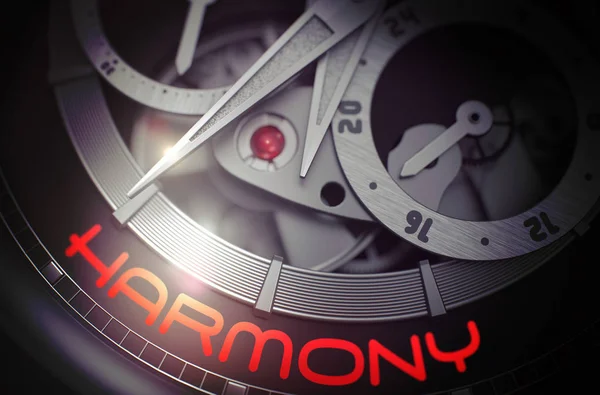 Harmony on Luxury Men Watch Mechanism. 3D. — Stock Photo, Image