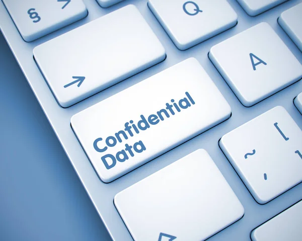 Confidential Data on the Keyboard Keypad. 3D. — Stock Photo, Image