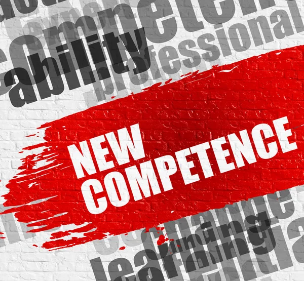 New Competence on the Brickwall. — Stock Photo, Image
