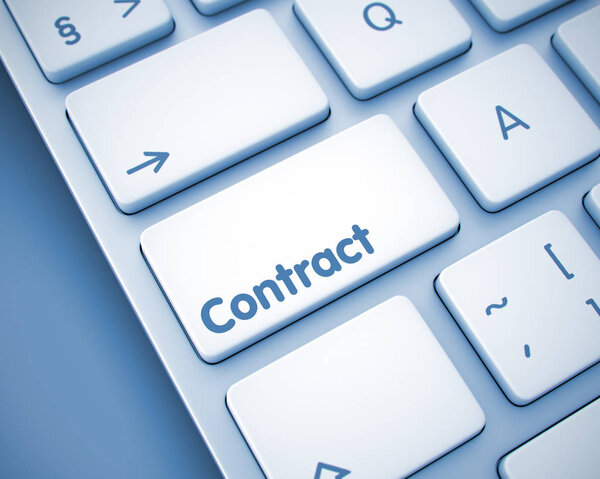 Контракт - надпись на кнопке клавиатуры. 3D
.