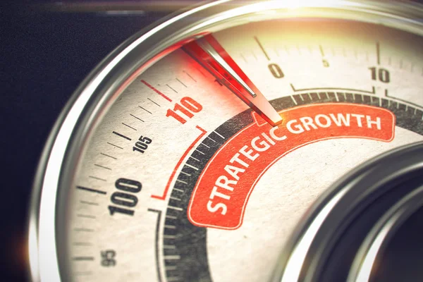 Crecimiento estratégico - Concepto de modo de negocio. 3D . —  Fotos de Stock
