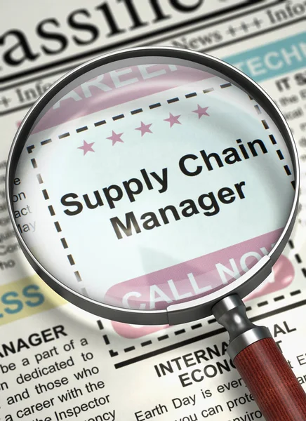 Supply Chain Manager Hiring Now. 3D.
