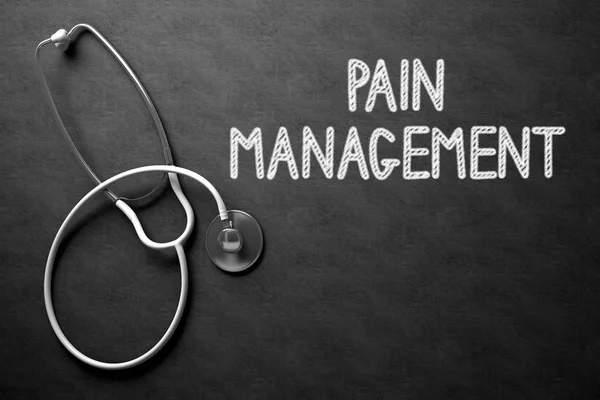 Pain Management - Text on Chalkboard. 3D. — Stock Photo, Image