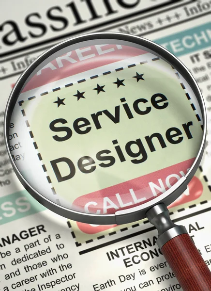 We are Hiring Service Designer. 3D.