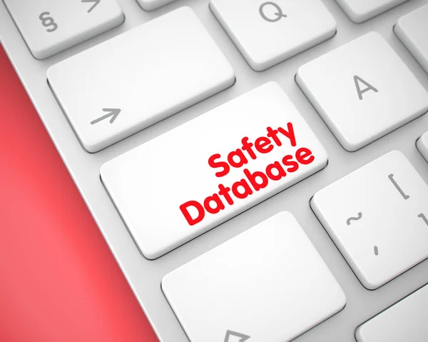 Database di sicurezza - Messaggio sulla tastiera bianca. 3D . — Foto Stock