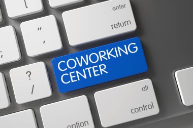 Coworking merkezi düğmesine. 3D.
