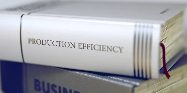 Production Efficiency. Book Title on the Spine. 3D. — Stock Photo, Image