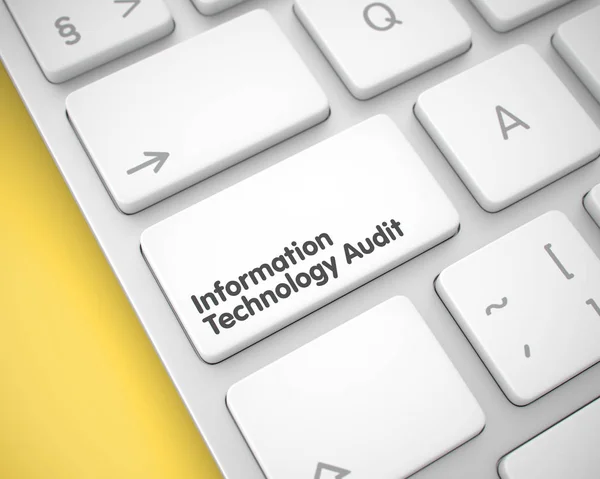 Information Technology Audit on the Keyboard Key. 3d.